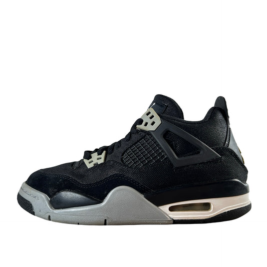 DV0553 006 Jordan 4 Retro Black Canvas GS [USED] - 4.5 Y (Used2) (No Box2)