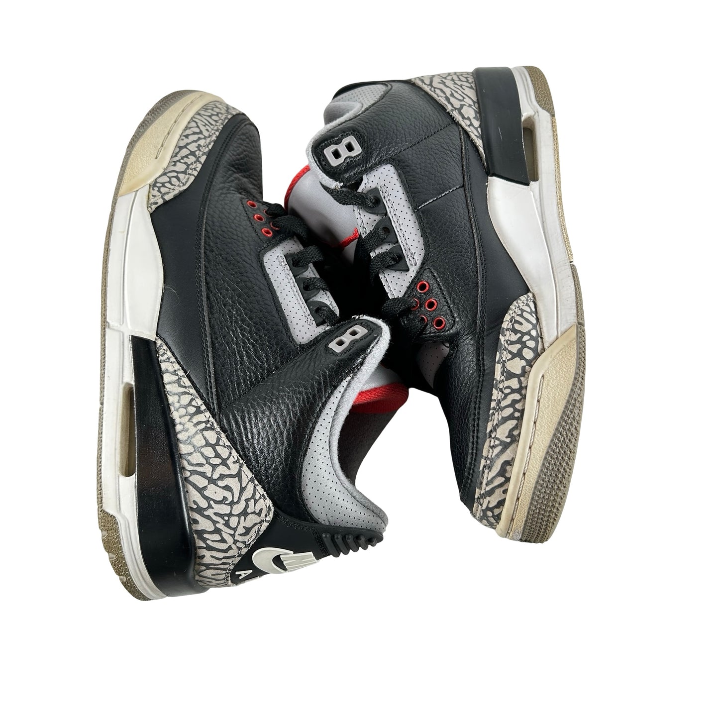 854262 001 Jordan 3 Black Cement 2018 [USED] - 8.5 M (Used2) (No Box2)