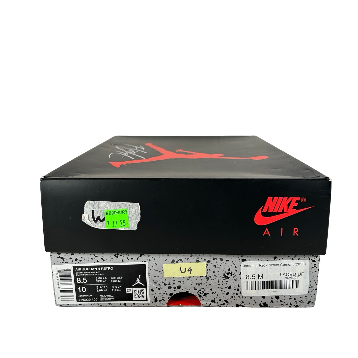 FV5029 100 Jordan 4 Retro White Cement (2025) [USED] - 8.5 M (Used9)