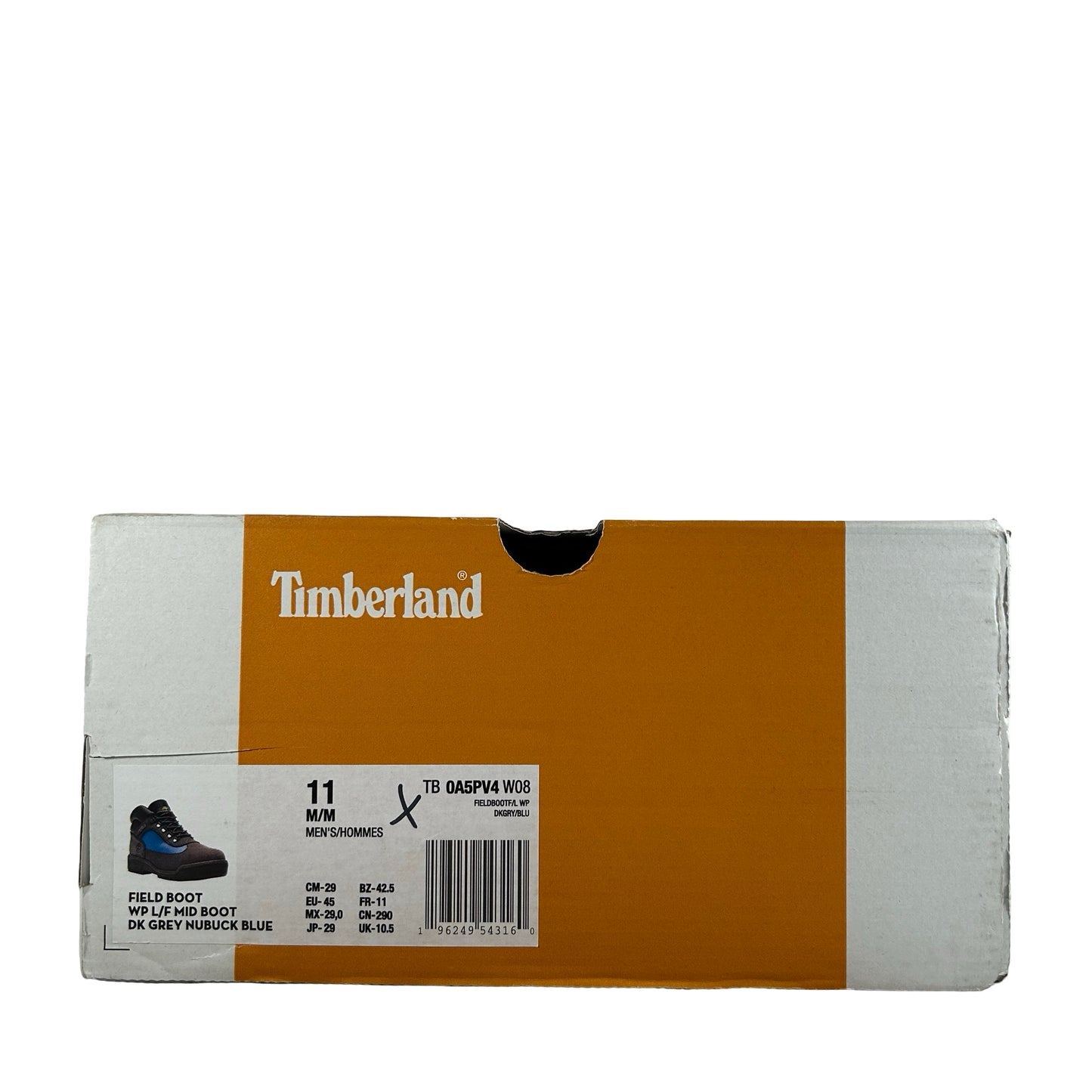 TB0A5PV4 W08 Timberland Field Boot Mid Grey Nubuck Blue Loso Flames [USED] - 11 M (Used)