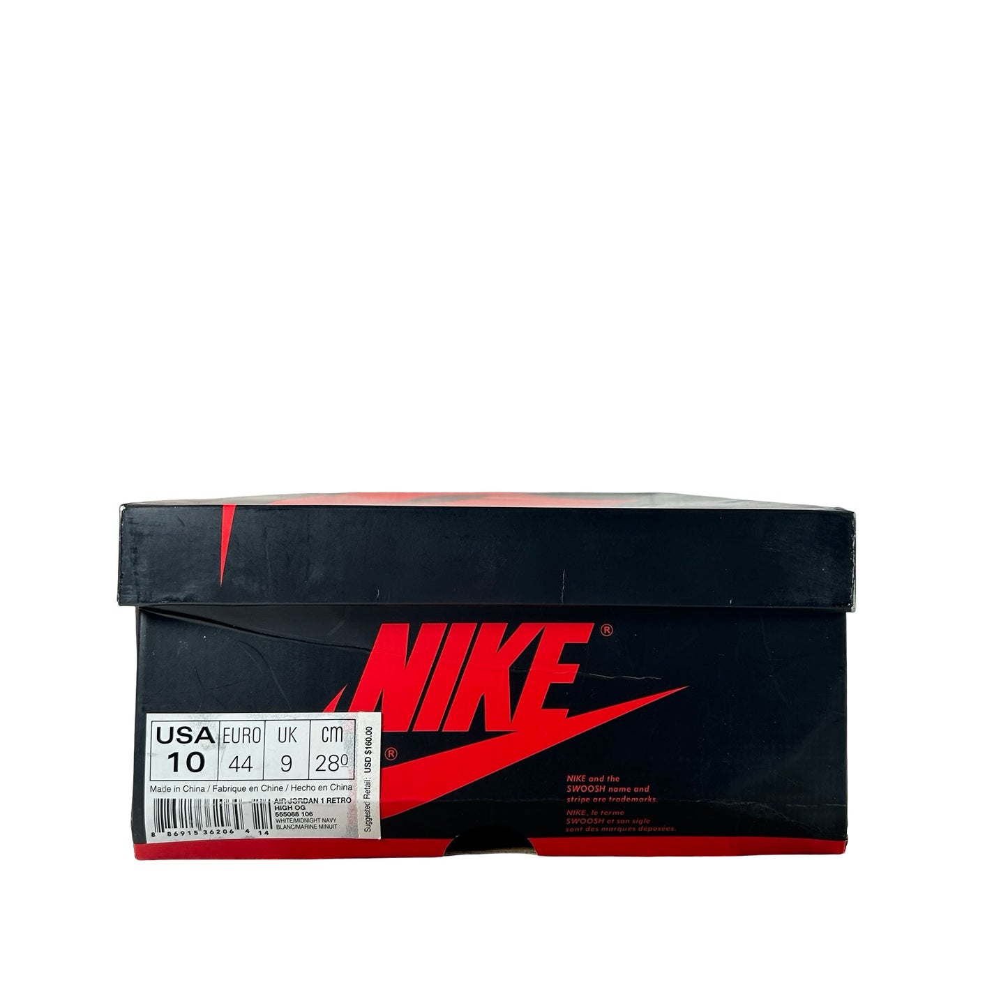 555088 106 Air Jordan 1 Retro High OG Metallic Navy 2016 [USED] - 10 (Used)