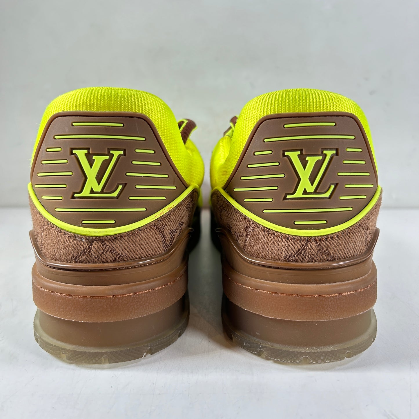 1A8Z6E Louis Vuitton Trainer Yellow Brown - LV 7 (Used) (No Box)