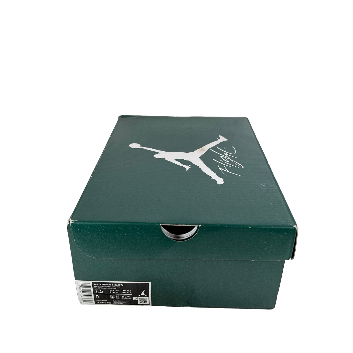 FQ8138 103 Jordan 4 Retro Oxidized Green [USED] - 7.5 M (Used)