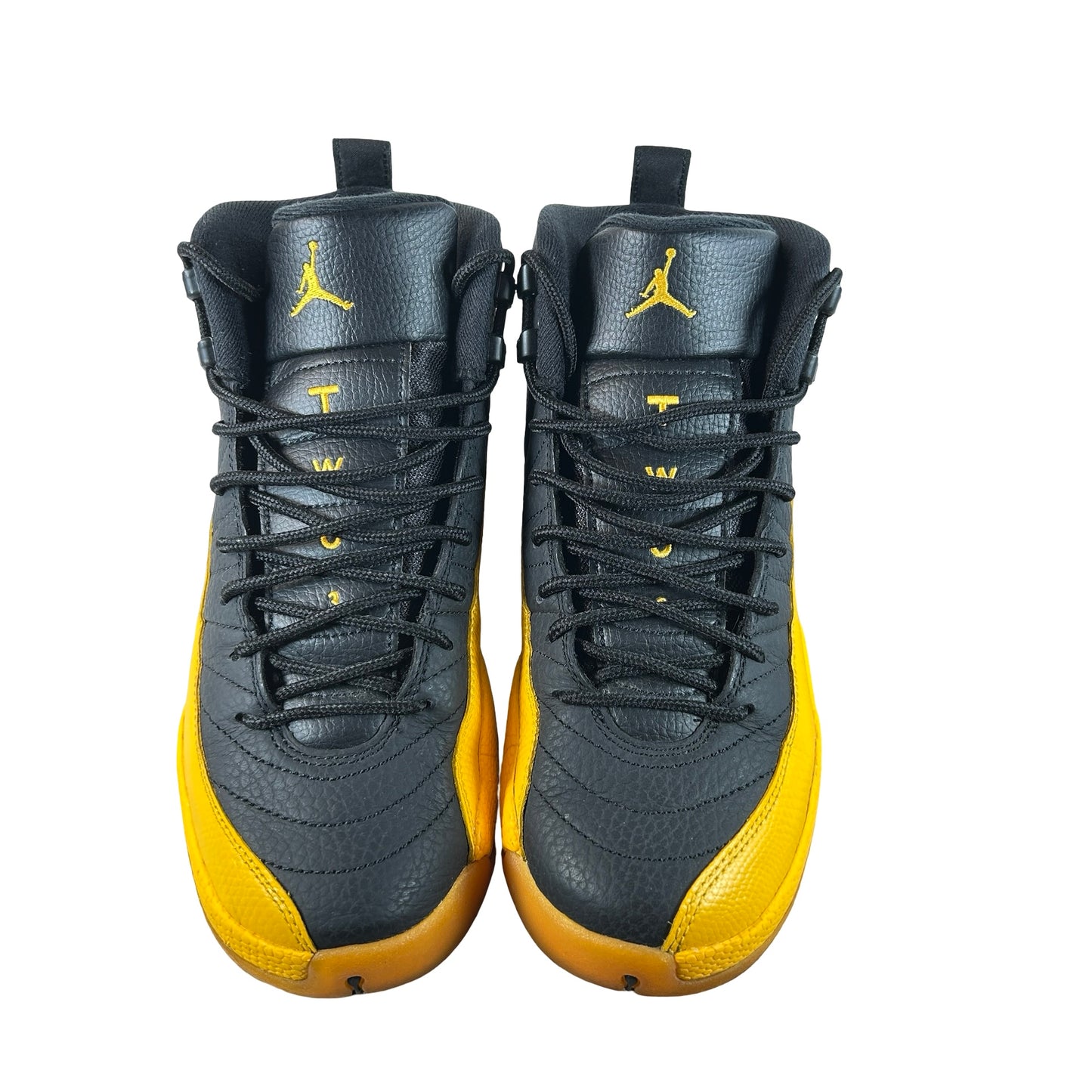 153265 070 Air Jordan 12 Retro Black University Gold (GS) [USED] - 7 Y (Used) (Replace Box)