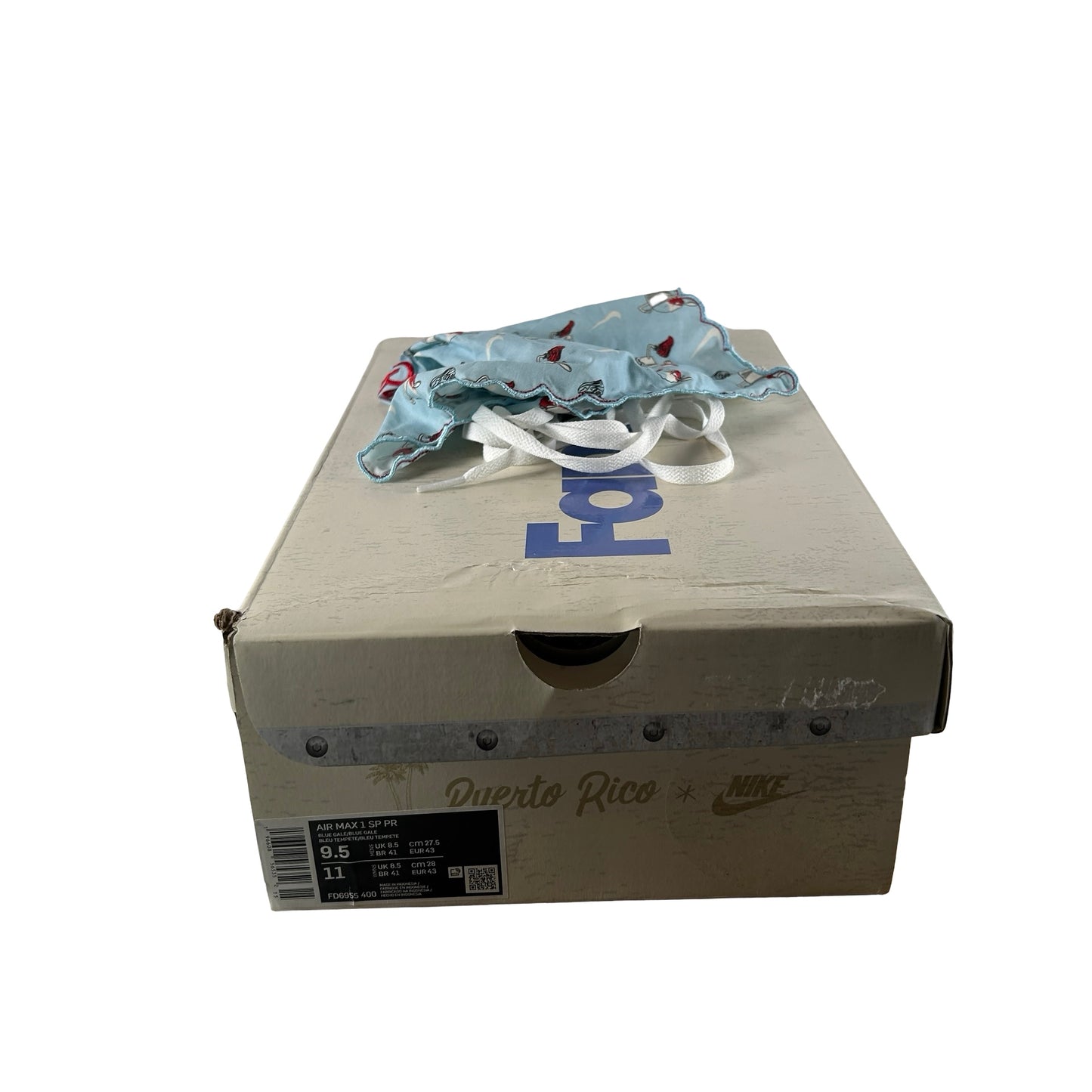 FD6955 400 Nike Air Max 1 Puerto Rico Blue Gale [USED] - 9.5 M (Used)
