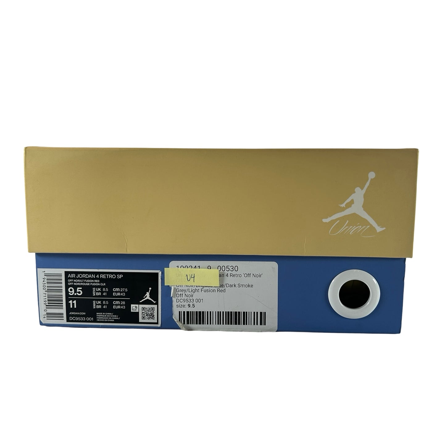 DC9533 001 Jordan 4 Retro Union Off Noir [USED] - 9.5 M (Used4)
