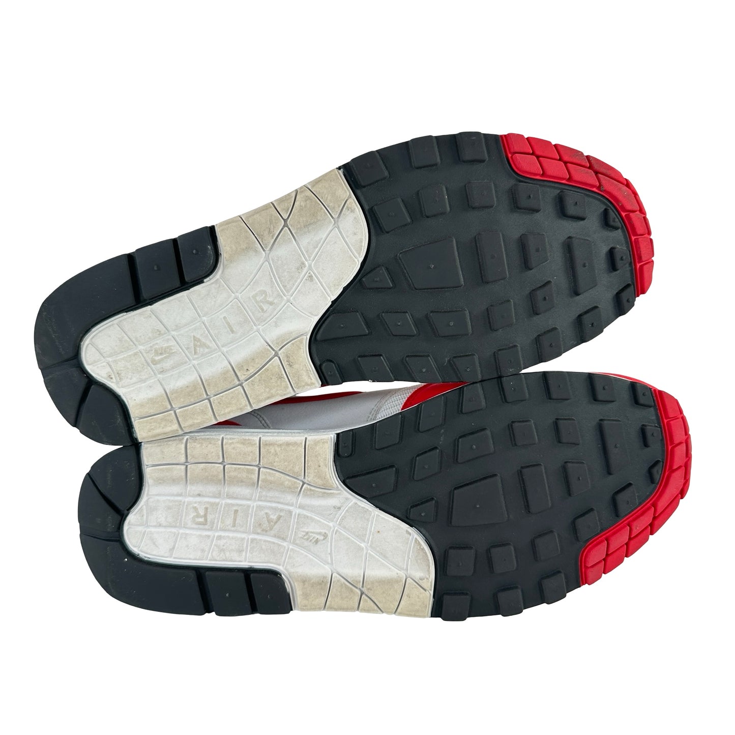 908375 103 Nike Air Max 1 Anniversary Red (2017/2018 Restock Pair) [USED] - 8.5 M (Used) Replace Box)
