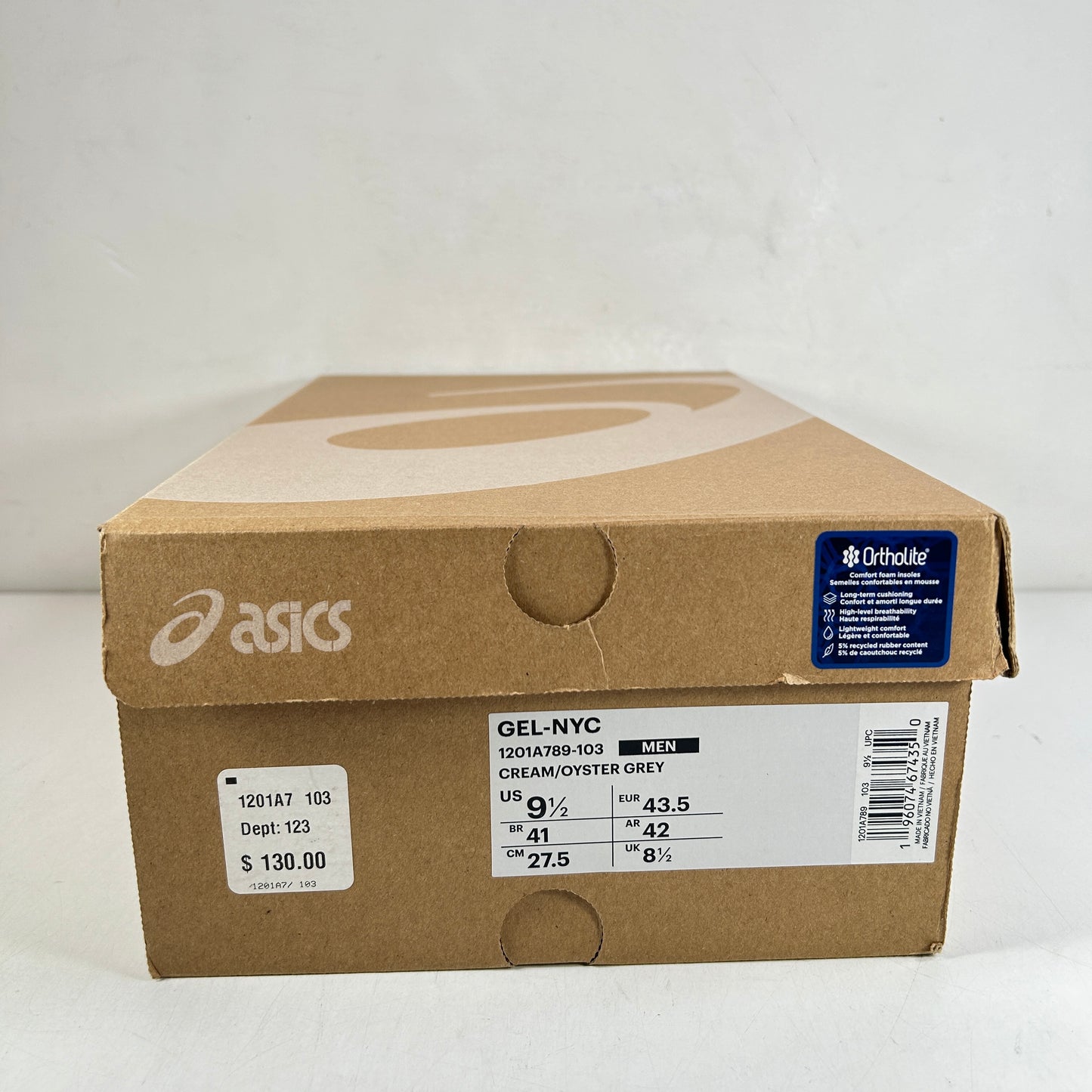 1201A789 103 ASICS Gel-NYC Oyster Grey [USED] - 9.5 M (Used)