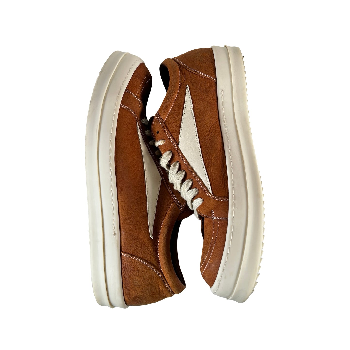 RU01D3897 LBKLCO Rick Owens Lido Vintage Sneaker Clay Milk [USED] - 10 M (Used)
