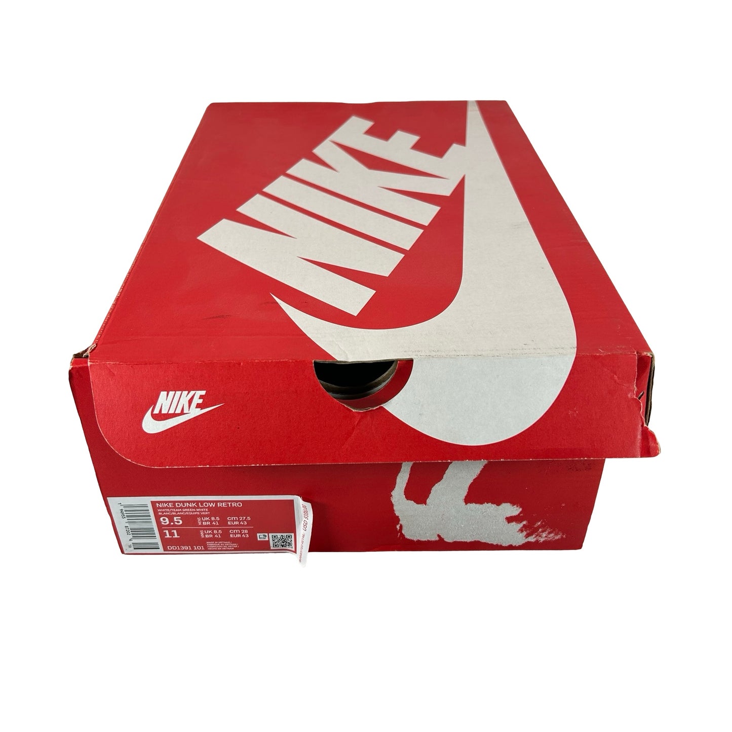 DD1391 101 Nike Dunk Low Michigan State [USED] - 9.5 M (Used)