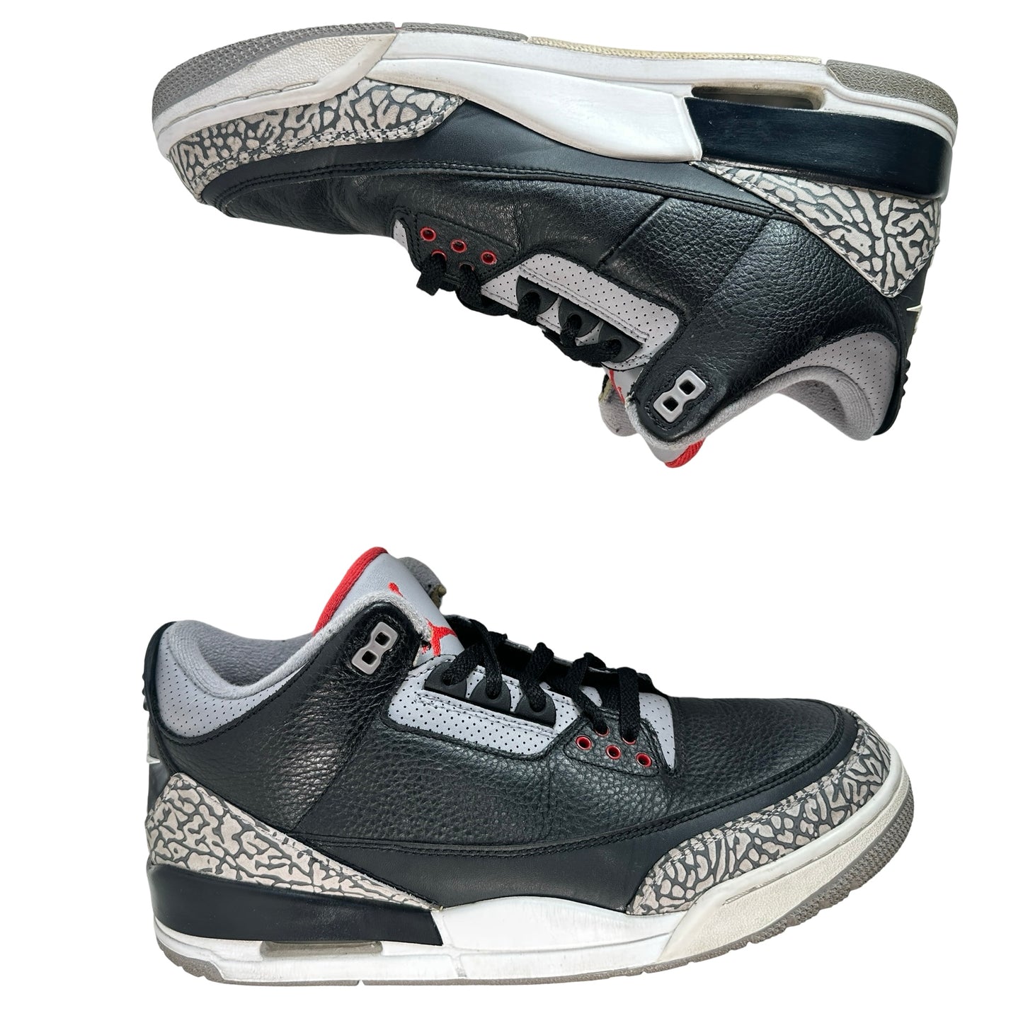 854262 001 Jordan 3 Black Cement 2018 [USED] - 10.5 M (Used) (No Box4)