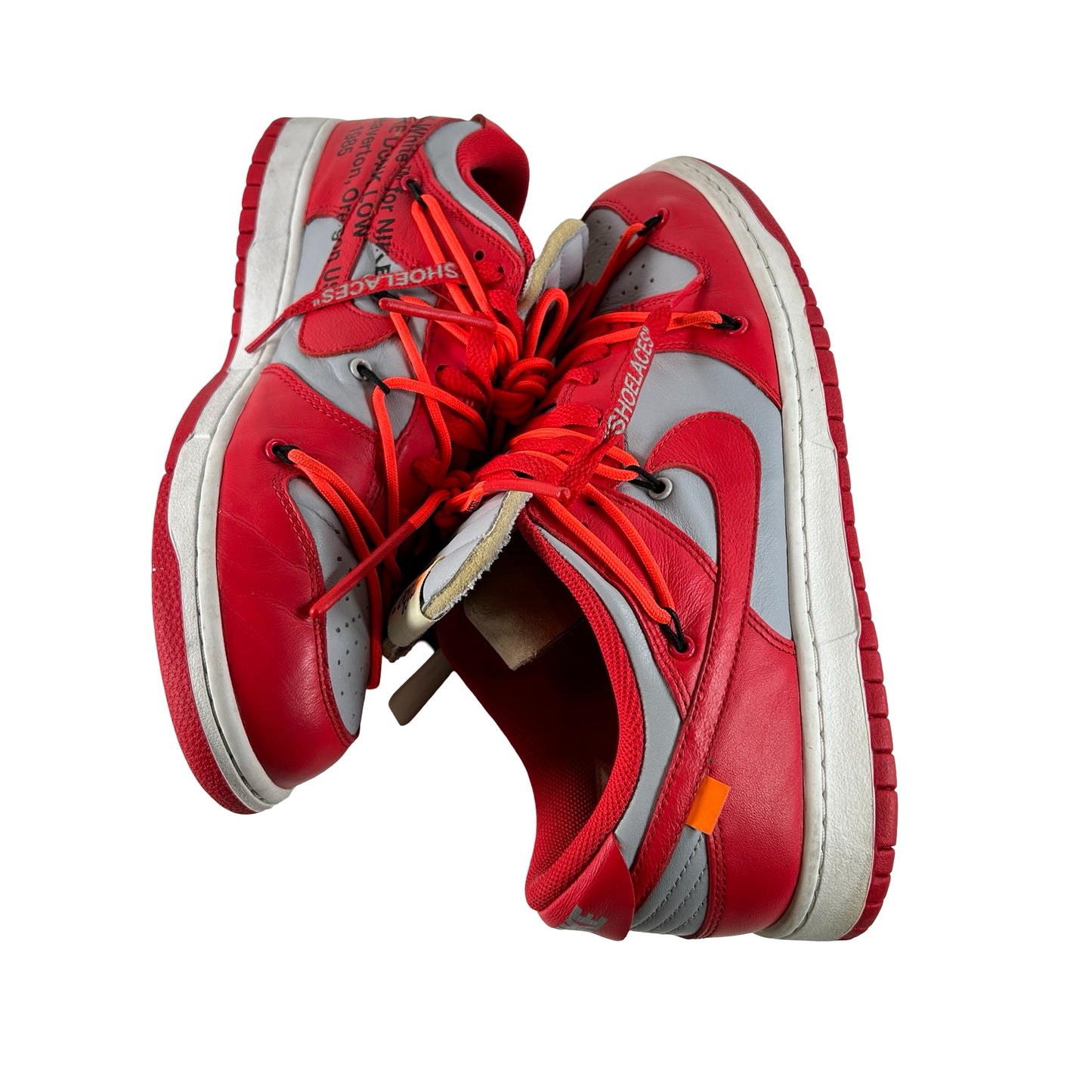 CT0856 600 Nike Dunk Low Off-White University Red [USED] - 10 M (Used)
