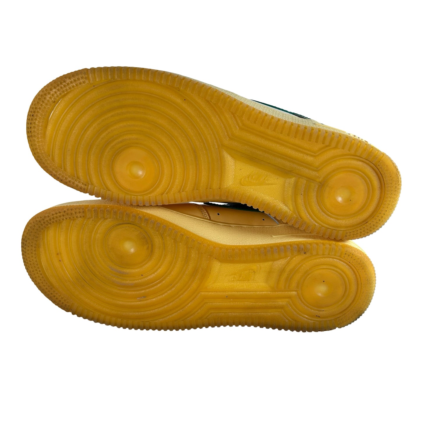 IO4489 700 Nike Air Force 1 Low Patent Leather Topaz Gold Pine Green [USED] - 9 M (VNDS)