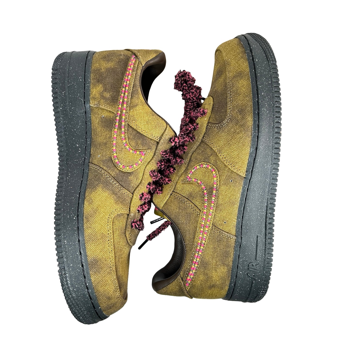 IO4474 300 Nike Air Force 1 Low '07 QS Boucle Desert Moss Fierce Pink [USED] - 9 M (VNDS)