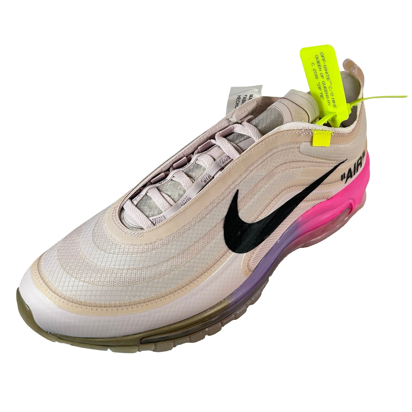 AJ4585 600 Nike Air Max 97 Off-White Elemental Rose Serena Queen - 11.5 M (Yellowing)