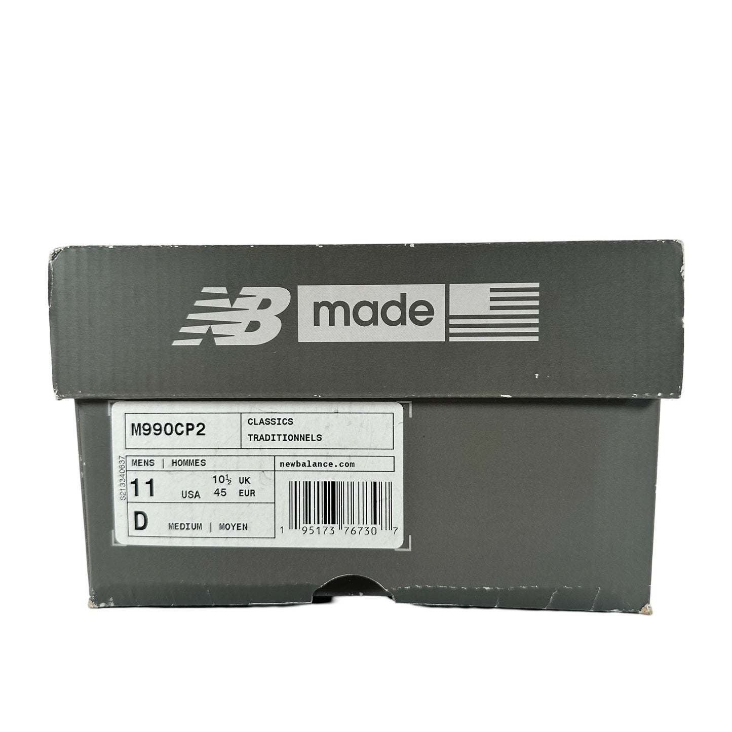 M990CP2 New Balance 990v2 Grey Green Maroon [USED] - 11 M (Used)