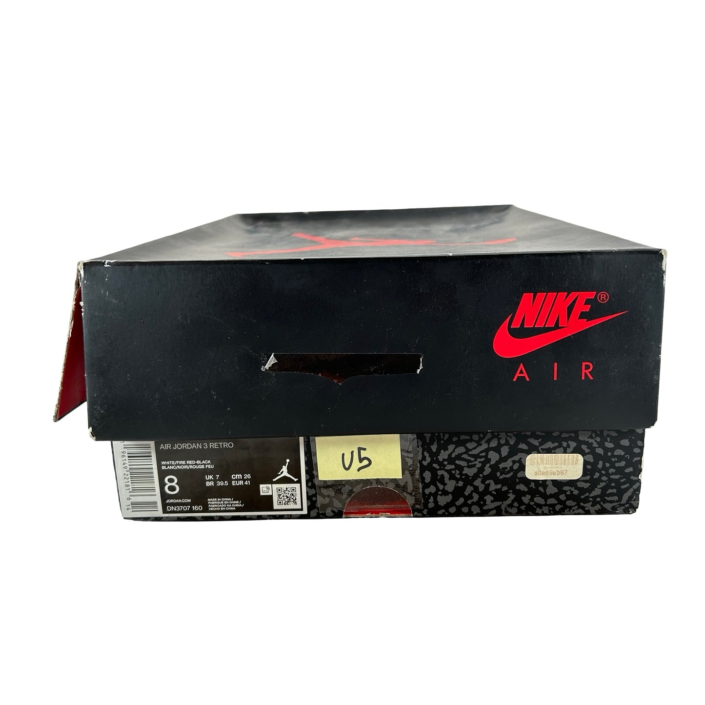 DN3707 160 Jordan 3 Retro Fire Red (2022) [USED] - 8 M (Used5)