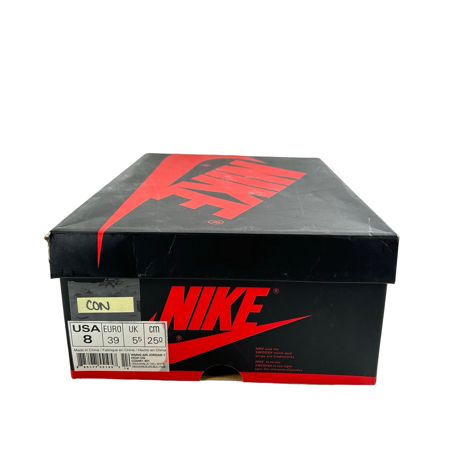 CD0461 401 Jordan 1 Retro High UNC Patent (Women's) [CONDITIONAL] - 8 W (Lightly Stained Midsole)