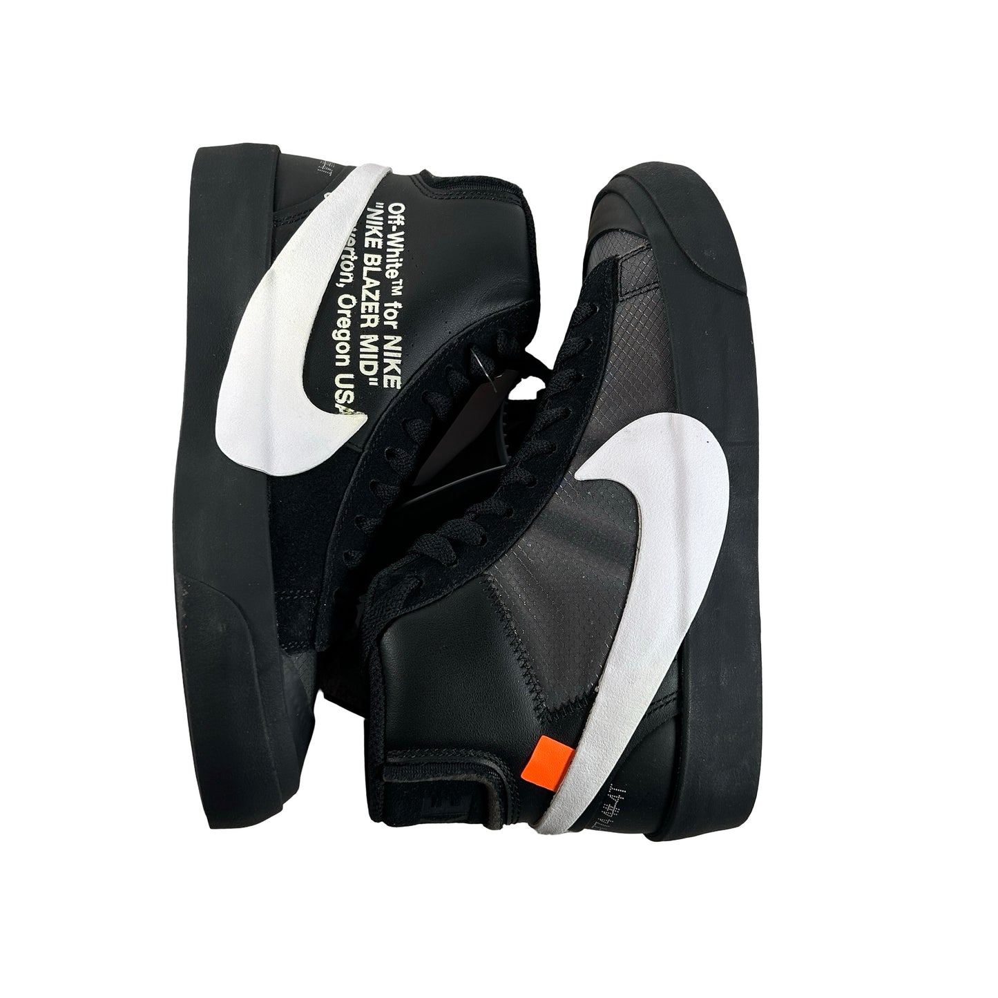 AA3832 001 Nike Blazer Off-White Black - 4.5 M (Yellowing)