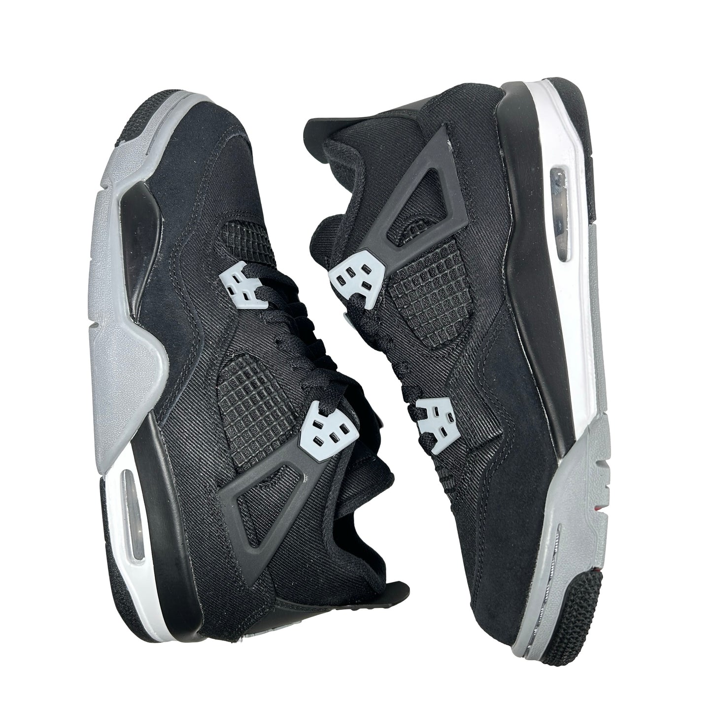 DV0553 006 Jordan 4 Retro Black Canvas (GS) [CONDITIONAL] - 7 Y (Glue Stains)