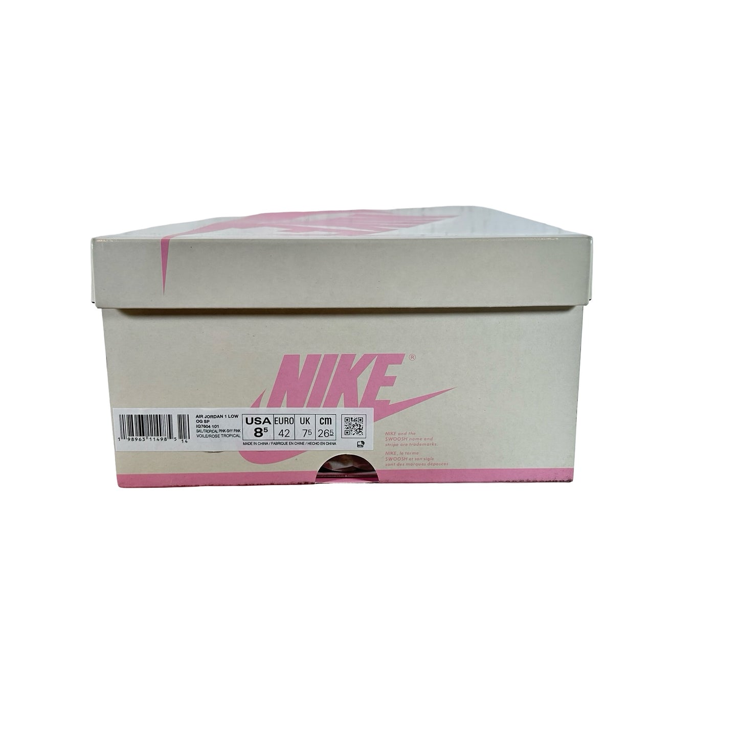 IQ7604 101 Jordan 1 Retro Low OG SP Travis Scott Sail Tropical Pink [USED] - 8.5 M (Used)