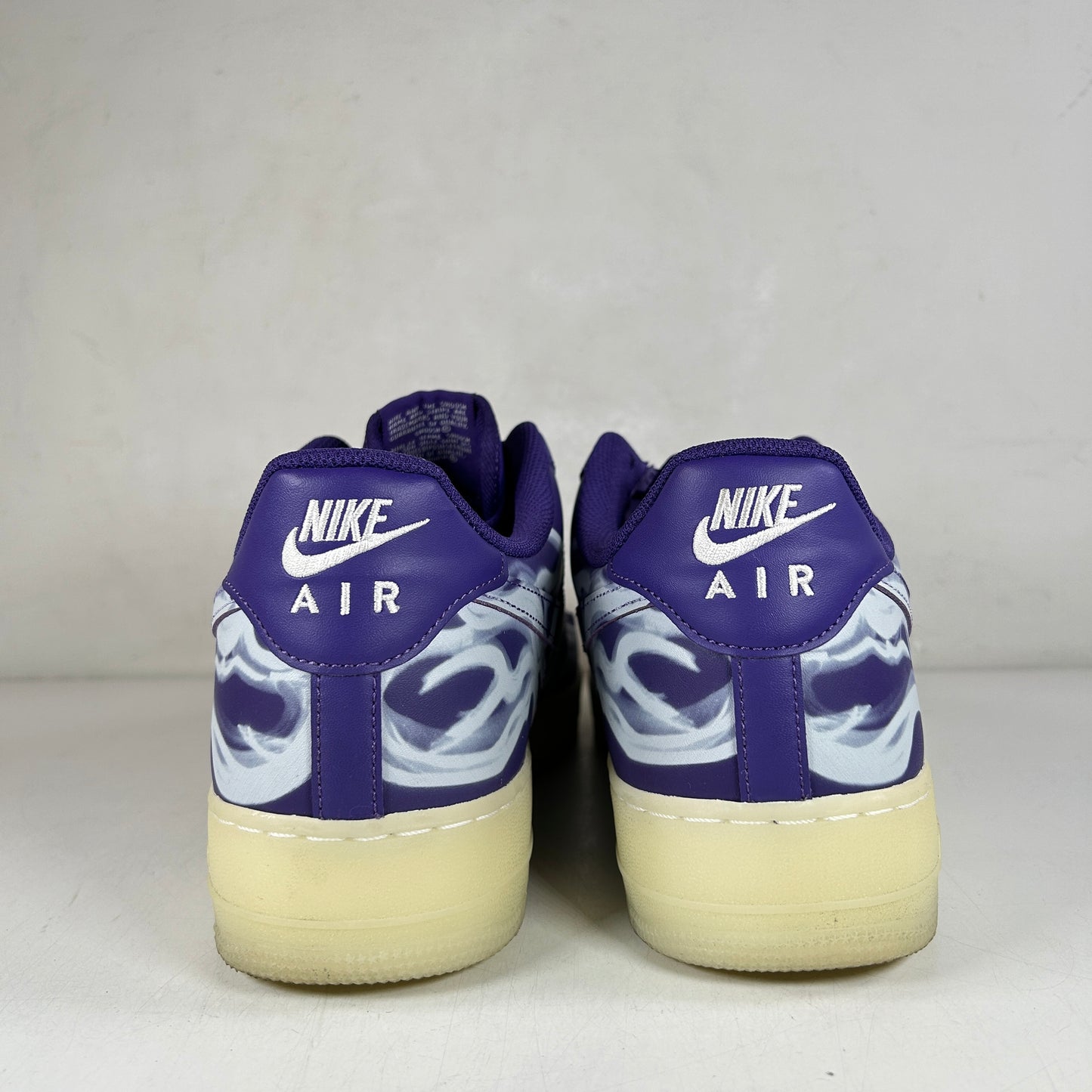 CU8067 500 Nike Air Force 1 Low '07 QS Purple Skeleton Halloween [USED] - 14 M (VNDS) (No Box)