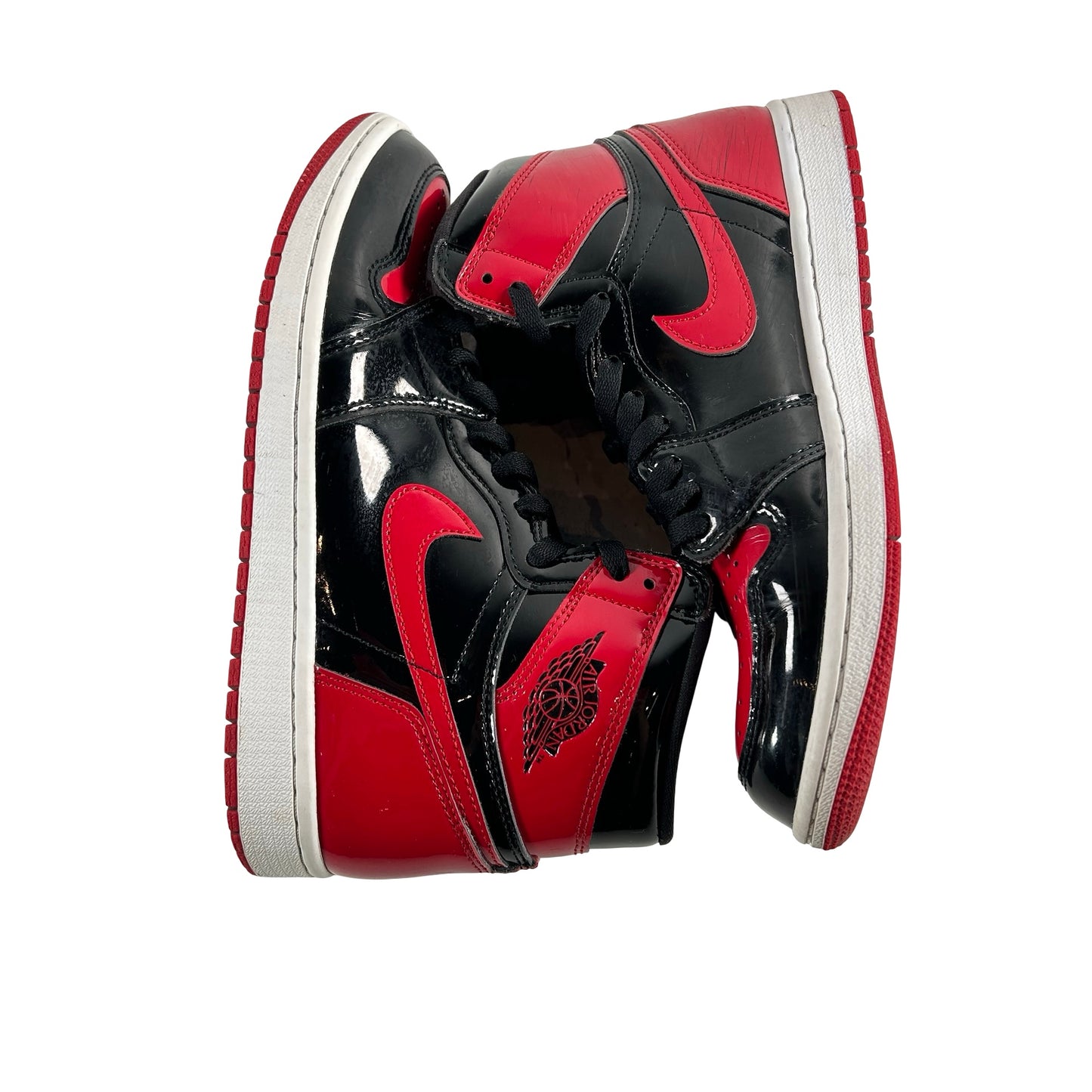 555088 063 Jordan 1 Retro High OG Patent Bred [USED] - 8 M (Used) (No Box)