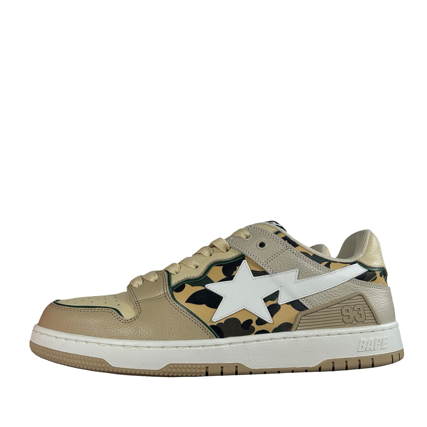 1J30191026 A Bathing Ape Sk8 Sta Olive Drab Green Camo [USED] - 12 M (Used)