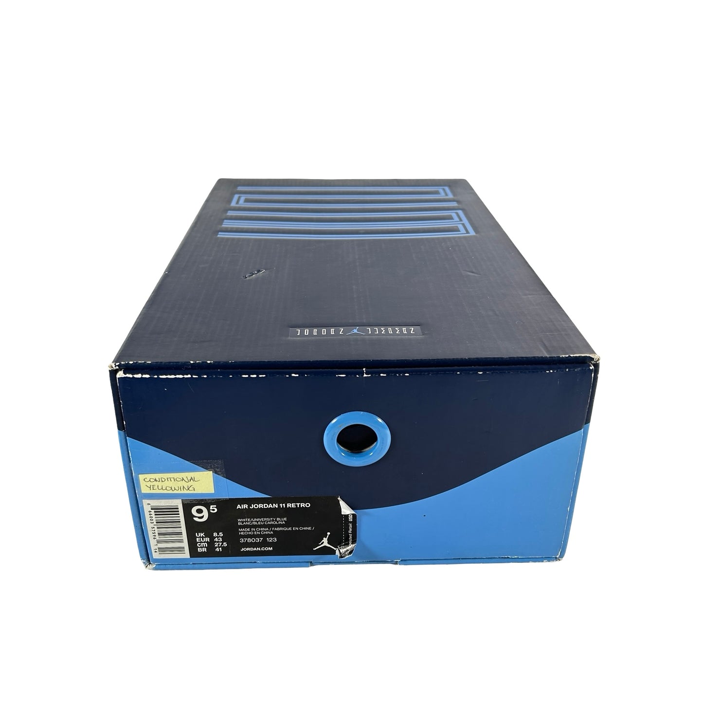 378037 123 Jordan 11 UNC Win Like 82 [CONDITIONAL] - 9.5 M (Yellowing)