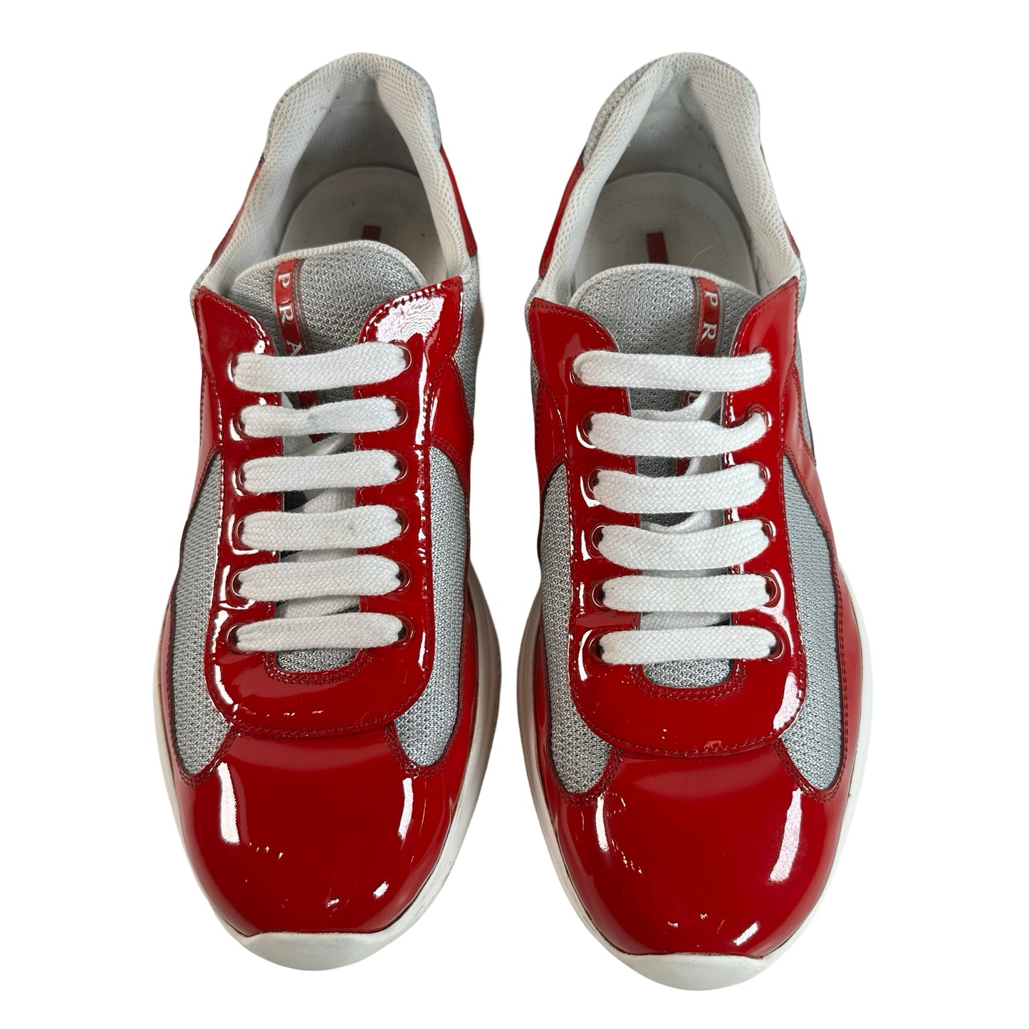 4E3400 ASZ F0F5C Prada America's Cup Red Silver [USED] - US 9.5 M (Used) (No Label)