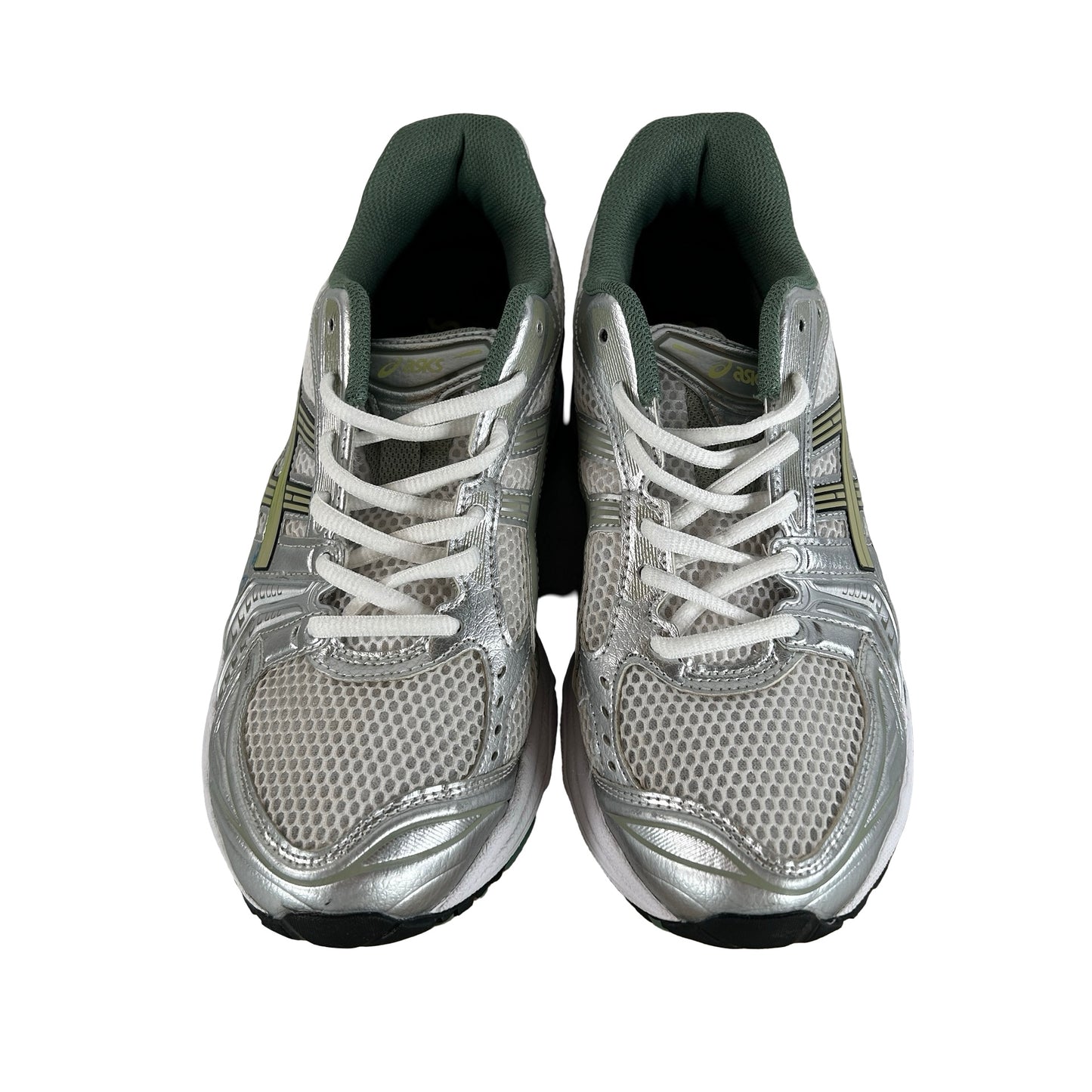 1201A019 107 ASICS Gel-Kayano 14 White Pure Silver Slate Grey Sage [USED] - 8 M (Used) (No Box)