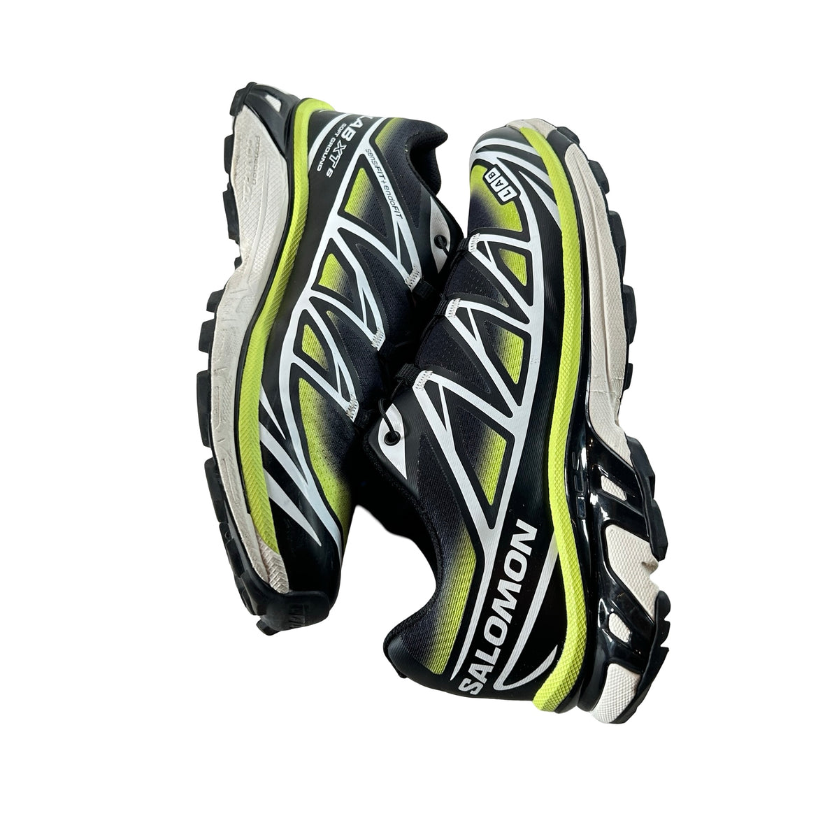 L47977400 Salomon XT-6 Skyline Black Sharp Green [USED] - 9.5 M (Used) (Replace Box)