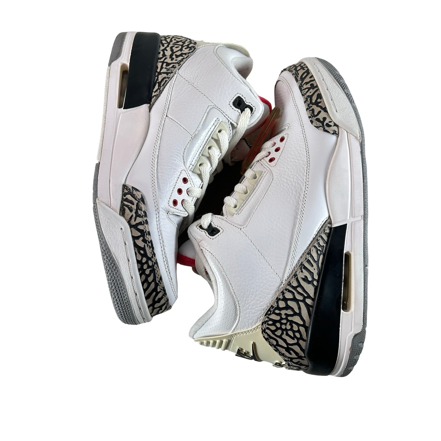 580775 160 Jordan 3 Retro White Cement '88 Dunk Contest (2013) - 9 M (Yellowing) (No Box)