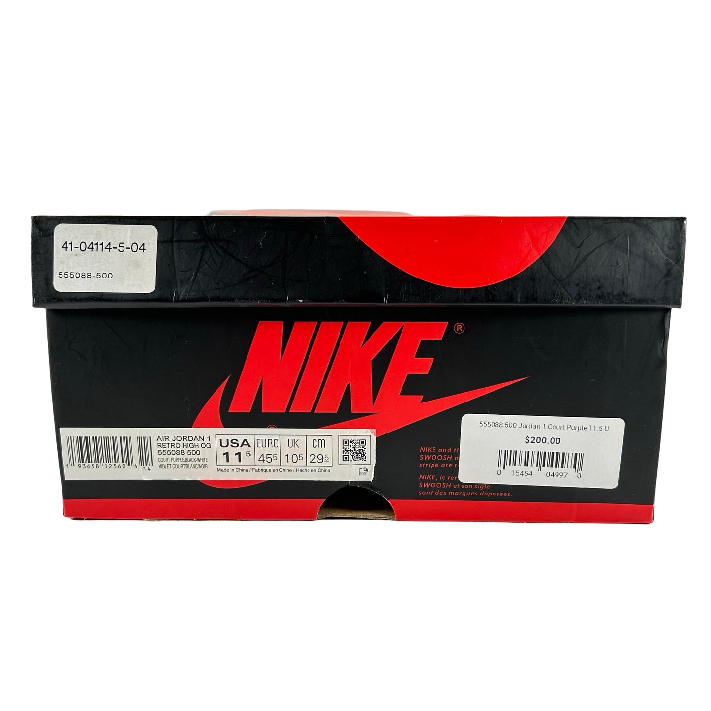 555088 500 Jordan 1 Court Purple [USED] - 11.5 M (Used)