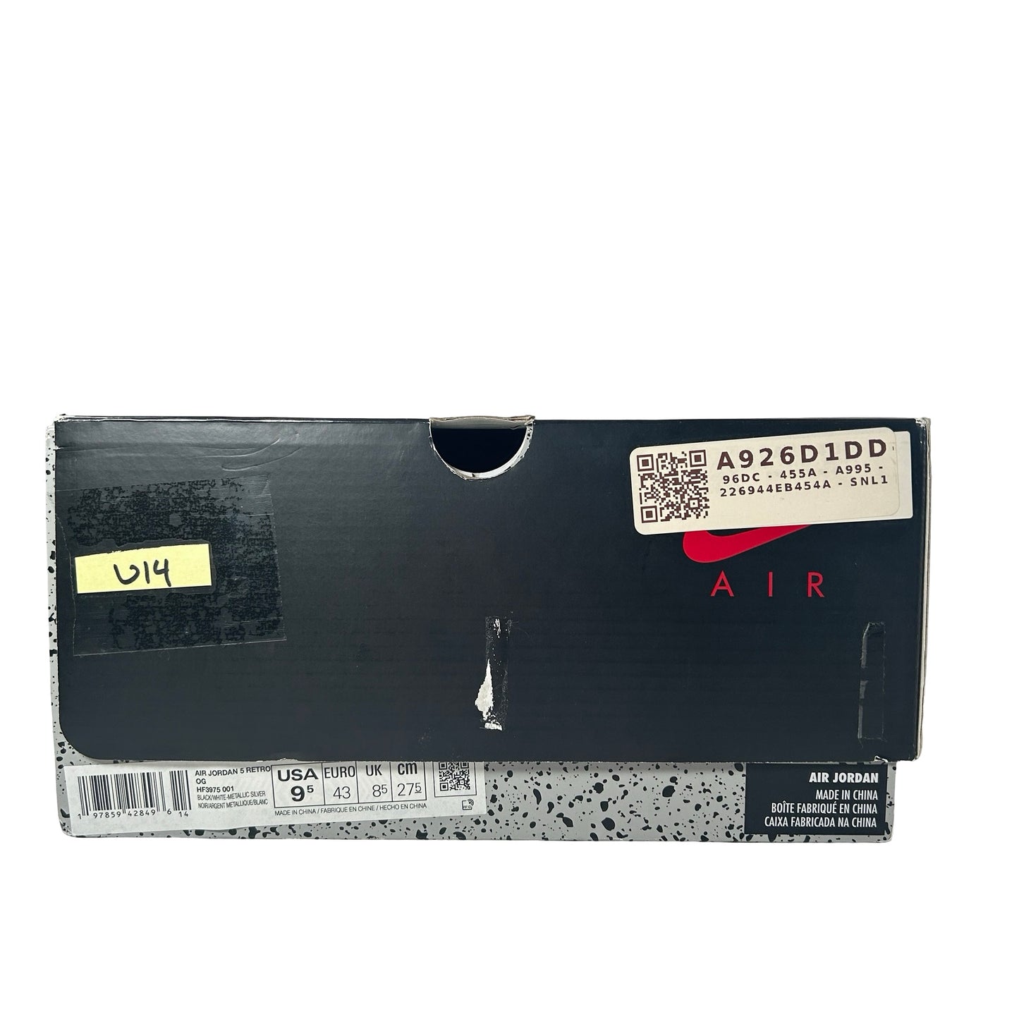 HF3975 001 Jordan 5 Retro OG Black Metallic Reimagined [USED] - 9.5 M (Used14)