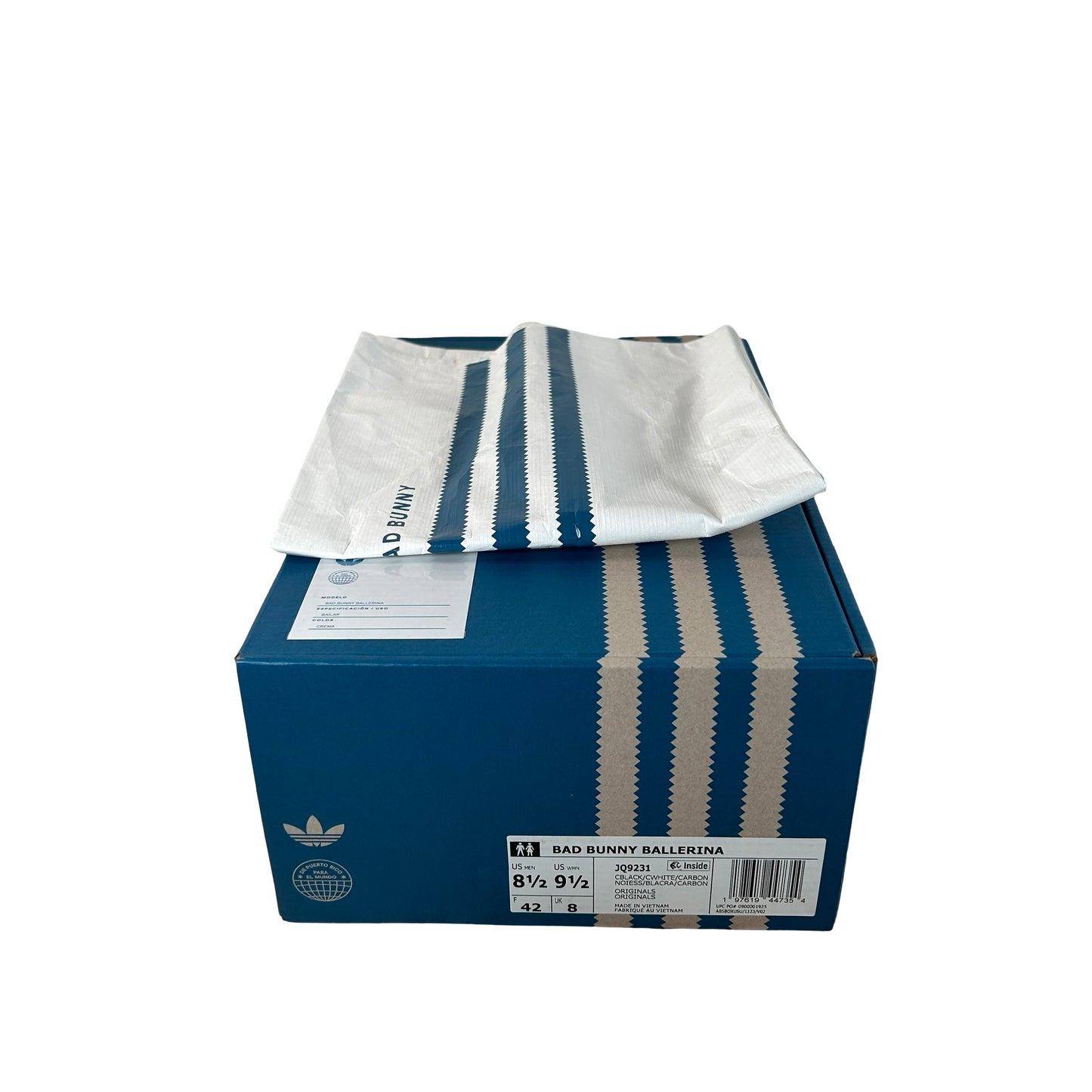 JQ9231 adidas Ballerina Bad Bunny Black Chalk [USED] - 8.5 M (Used)