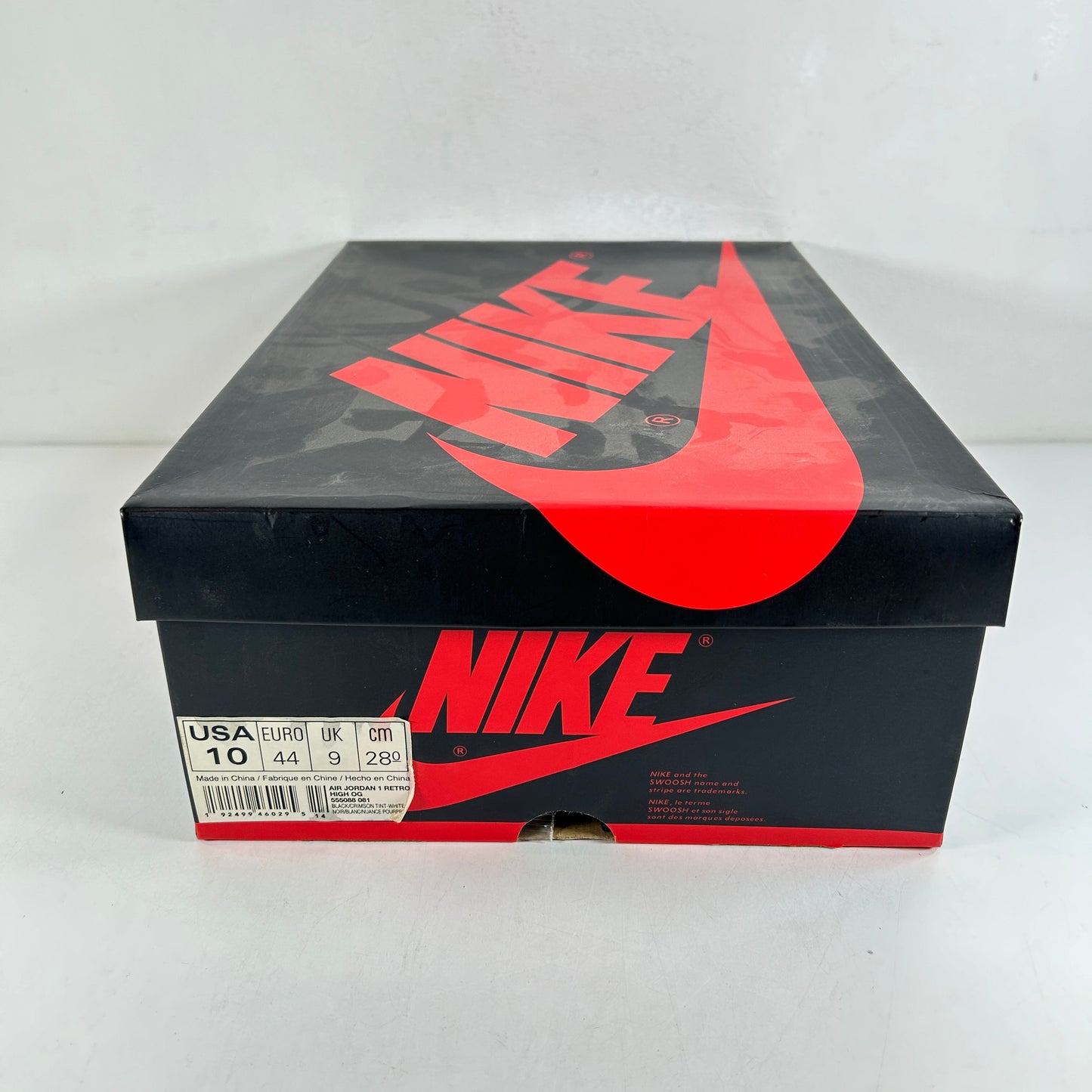 555088 081 Jordan 1 Retro High Black Crimson Tint [USED] - 10 M (Used)