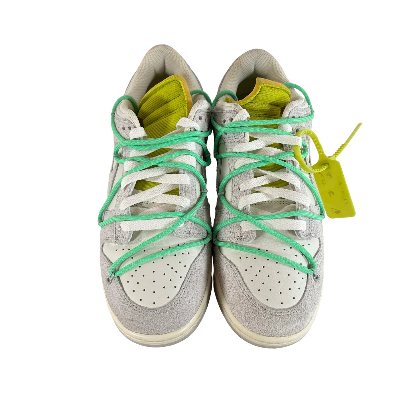 DJ0950 106 Nike Dunk Low Off-White Lot 14 [USED] - 10 M (Used)