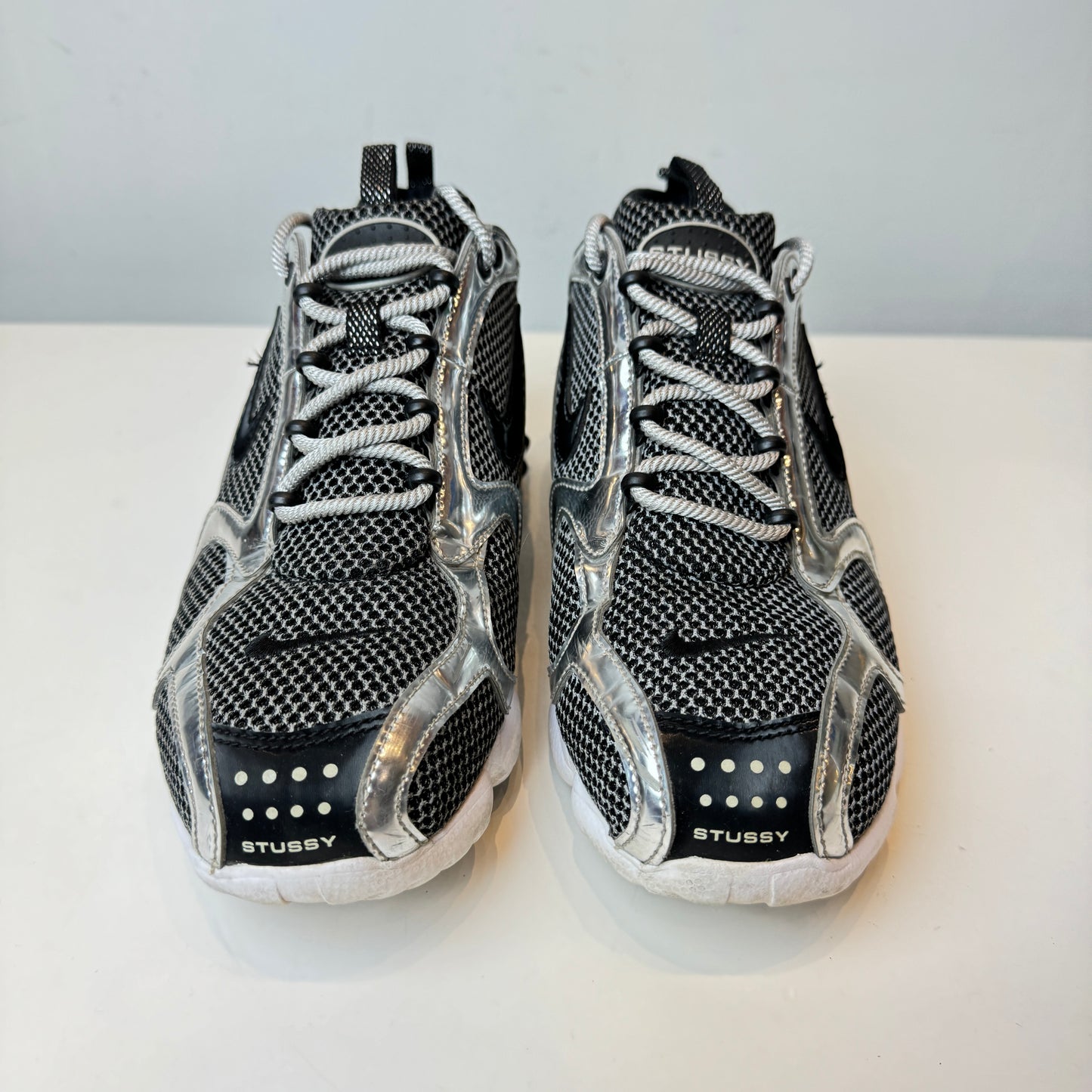 CU1854 001 Nike Air Zoom Spiridon Cage 2 Stussy Pure Platinum [USED] - 10.5 M (Used)
