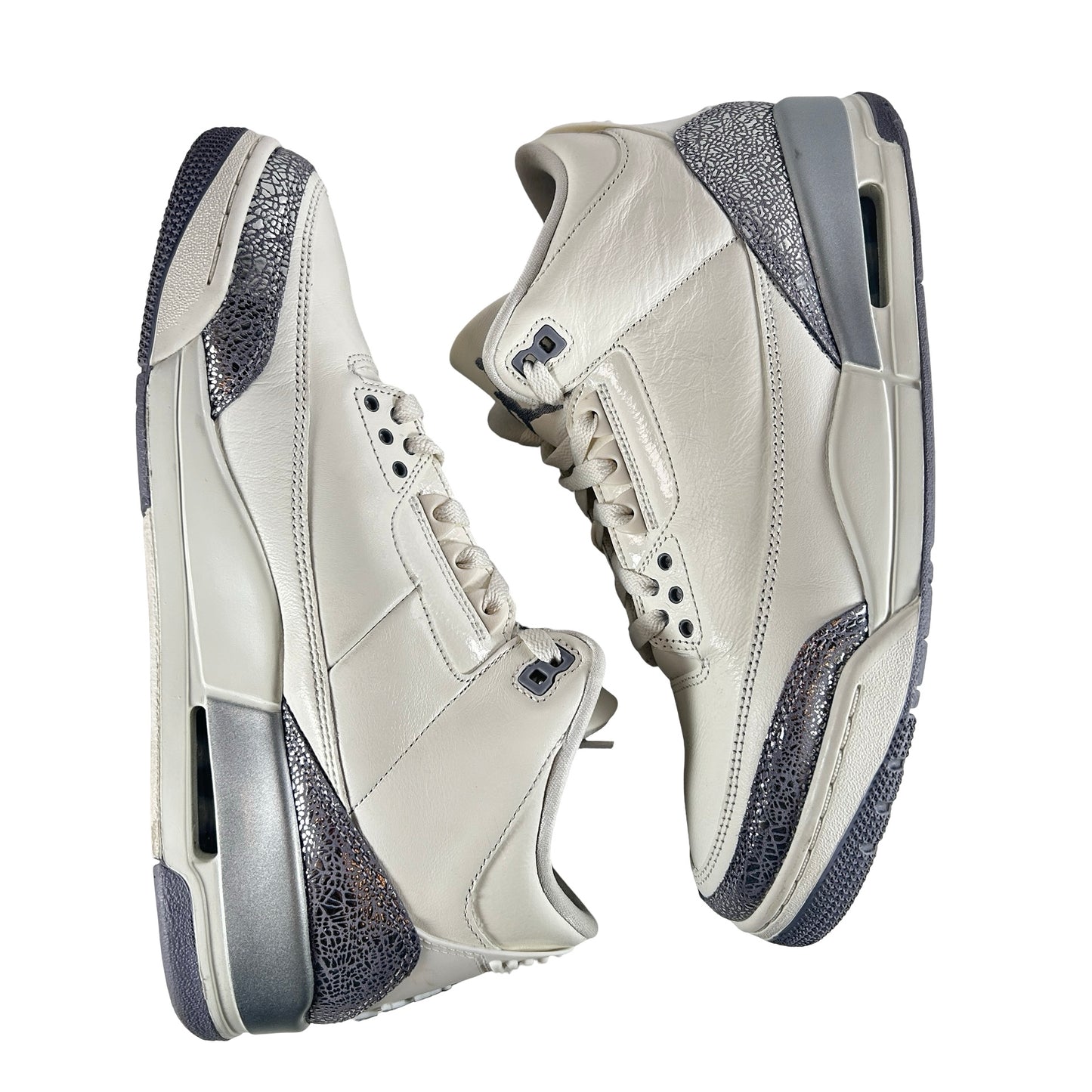 CK9246 100 Jordan 3 Retro Sail Cement Grey (W) [USED] - 11.5 W (Used)