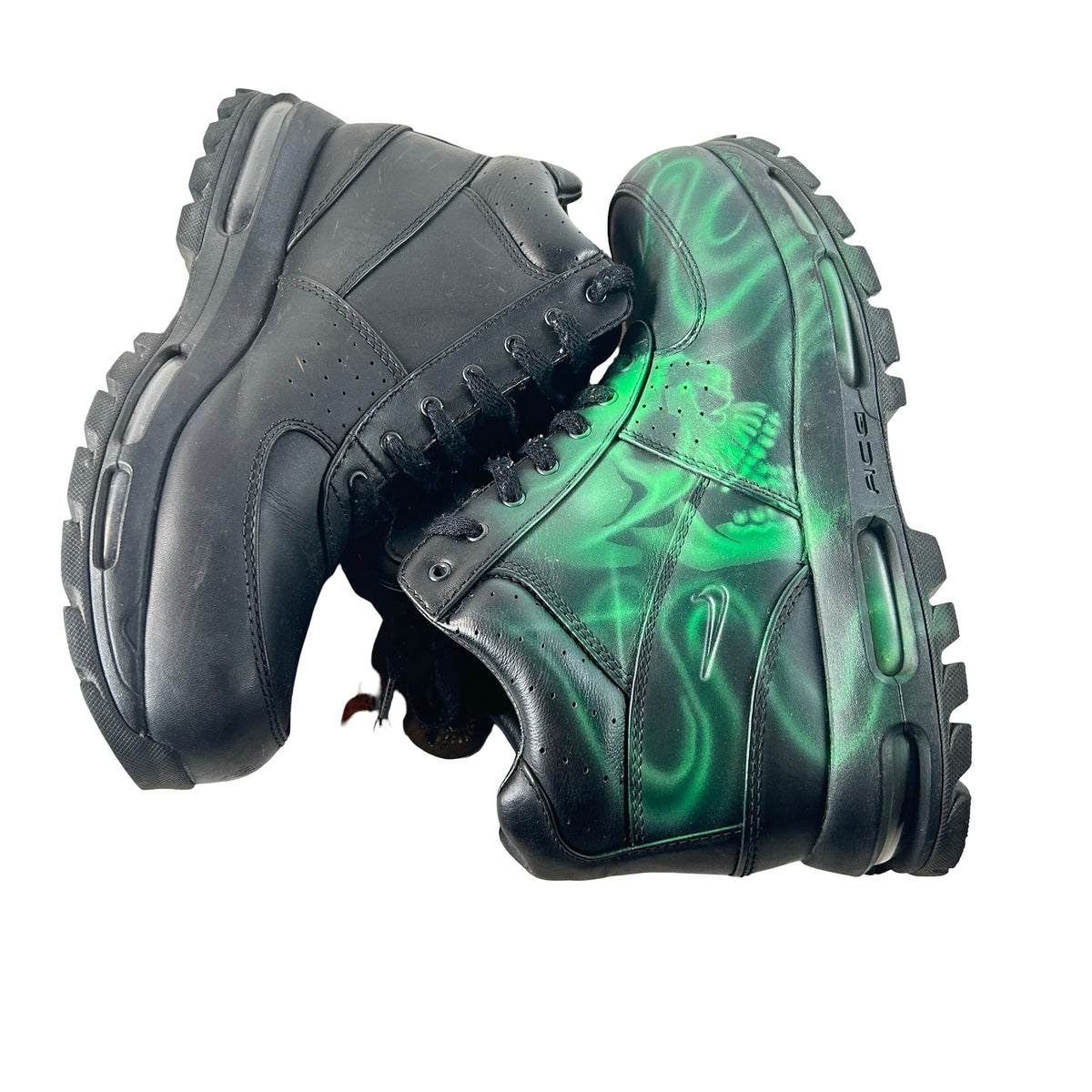 865031 009 Nike Air Max Goadome Black x STFU OG Green - 10.5 M (Used) (No Box)