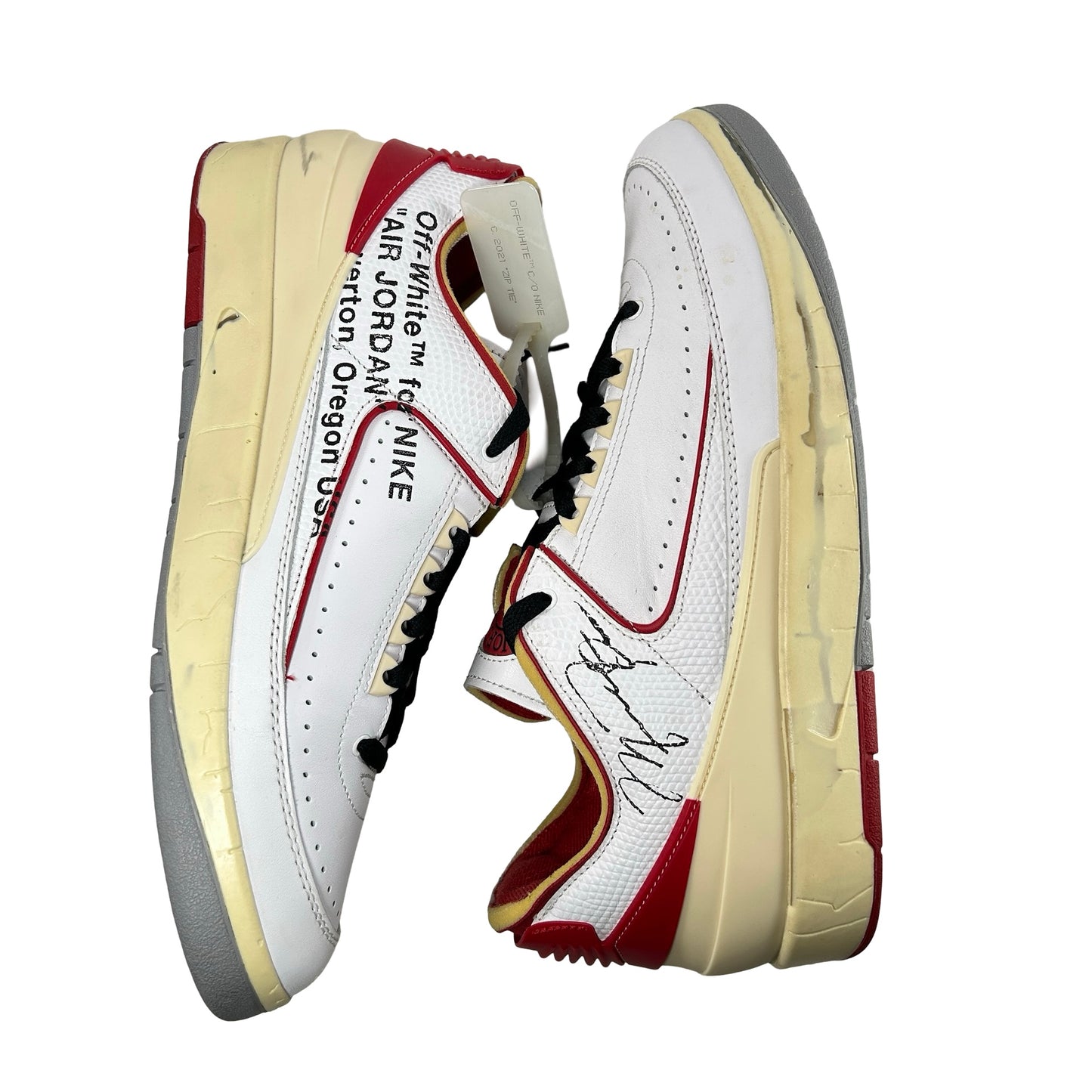 DJ4375 106 Jordan 2 Retro Low SP Off-White White Red [USED] - 12 M (Used2)
