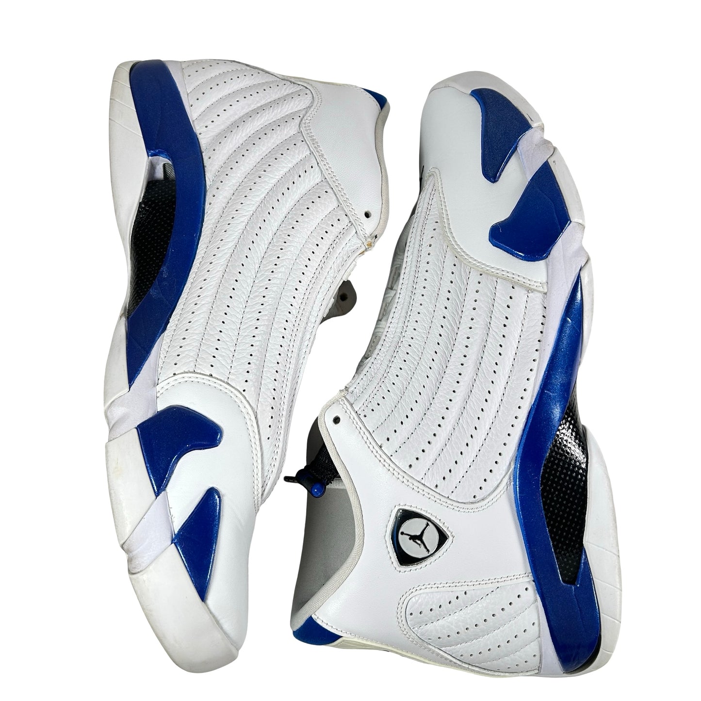 487471 104 Jordan 14 Retro White Hyper Royal [USED] - 14 M (Replace Box)