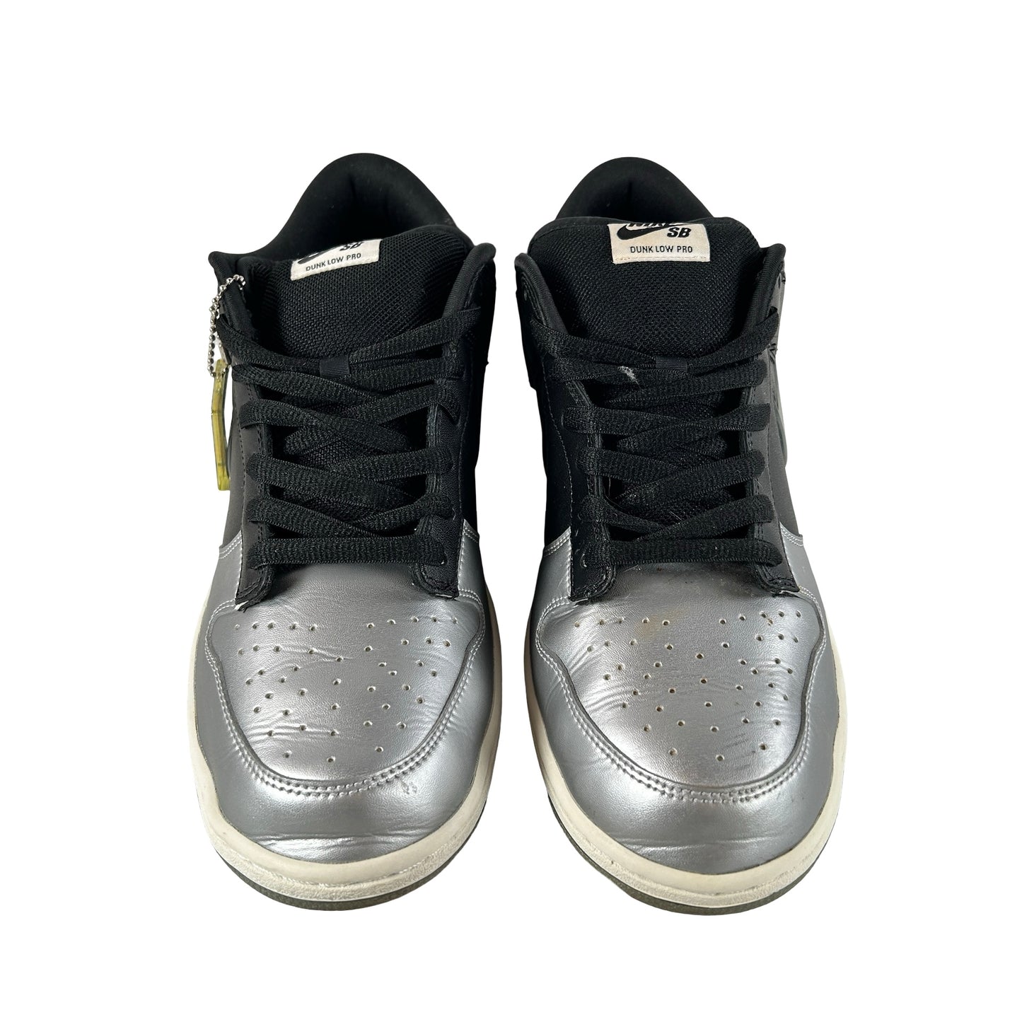 CK3480 001 Nike SB Dunk Low Supreme Jewel Swoosh Silver [USED] - 12 M (Used)