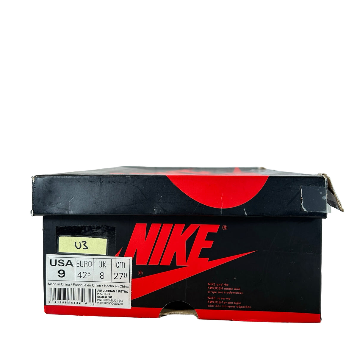 555088 302 Jordan 1 Retro High Pine Green [USED] - 9 M (Used3)