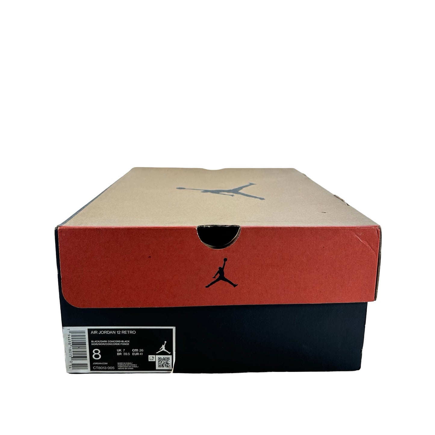 CT8013 005 Jordan 12 Retro Black Dark Concord [USED] - 8 M (Used)