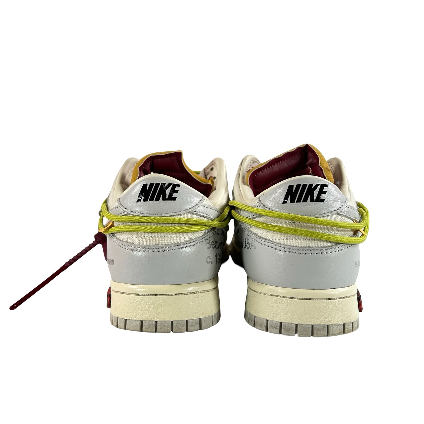 DM1602 106 Nike Dunk Low Off-White Lot 8 [USED] - 10 M (Used) (Replace Box)