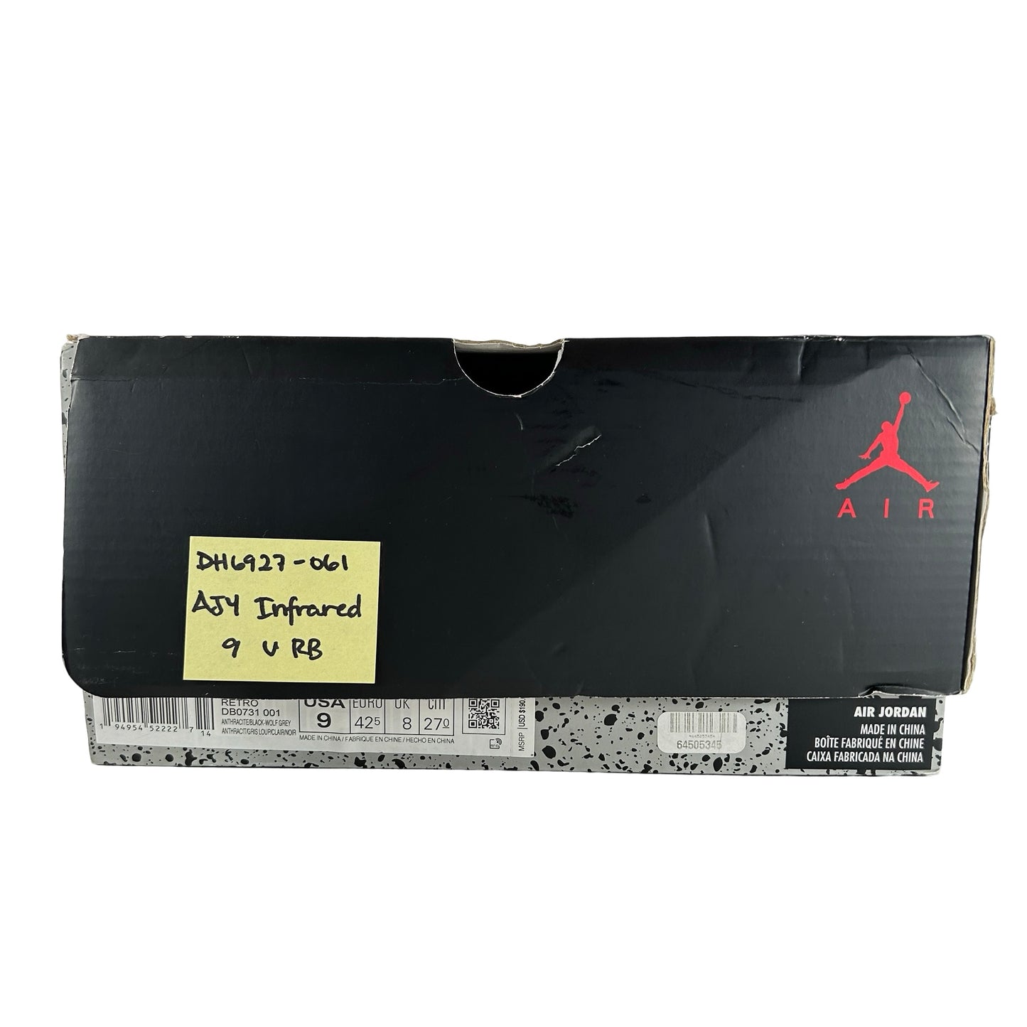 DH6927 061 Jordan 4 Retro Infrared [USED] - 9 M (Used) (Replace Box)