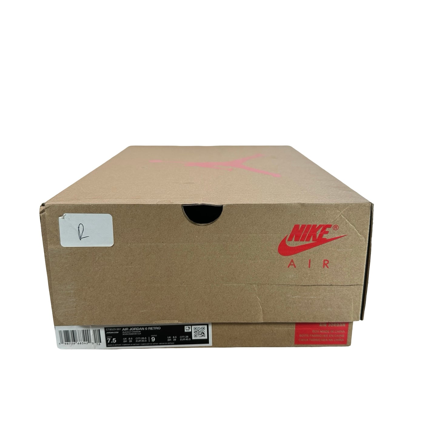 CT8529 001 Air Jordan 6 Retro Reverse Infrared Salesman (2026) [USED] - 7.5 M (Used)