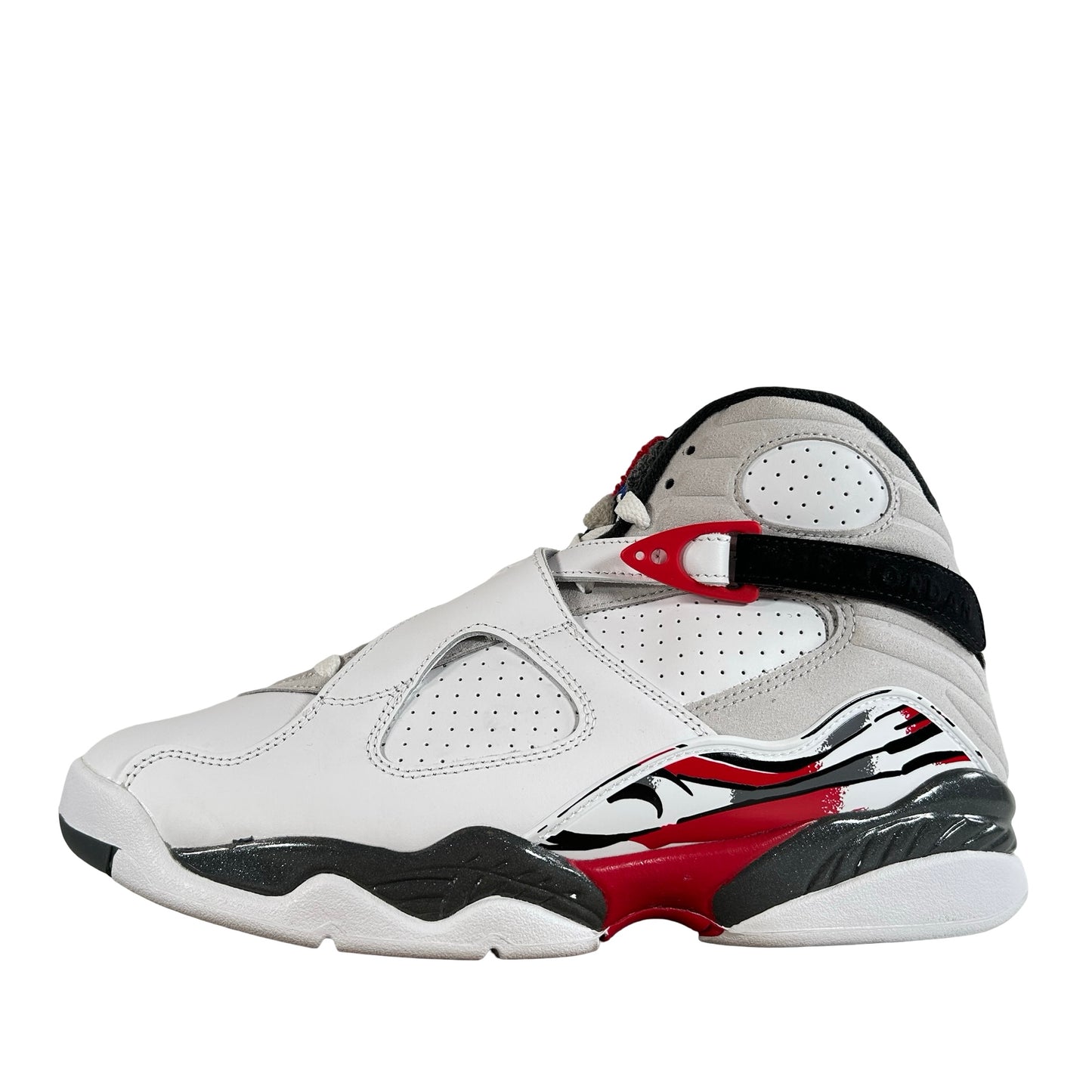 305381 100 Jordan 8 Retro White True Red (2025) [USED] - 9 M (Used)